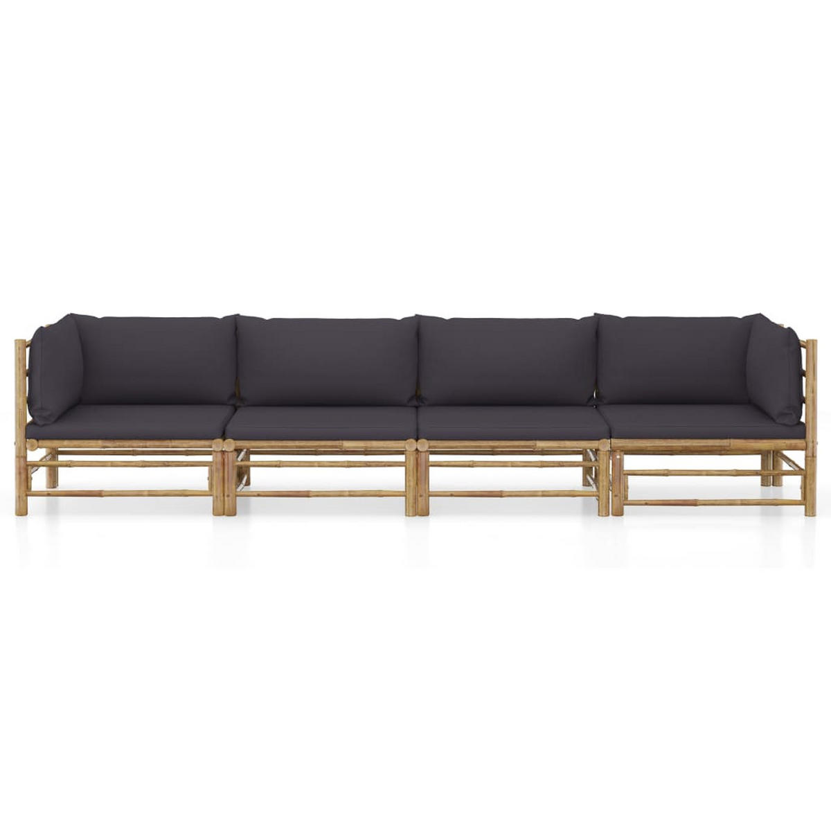 GARTENSET Requa 4-teilig - Grau, Naturmaterialien - Nettlife