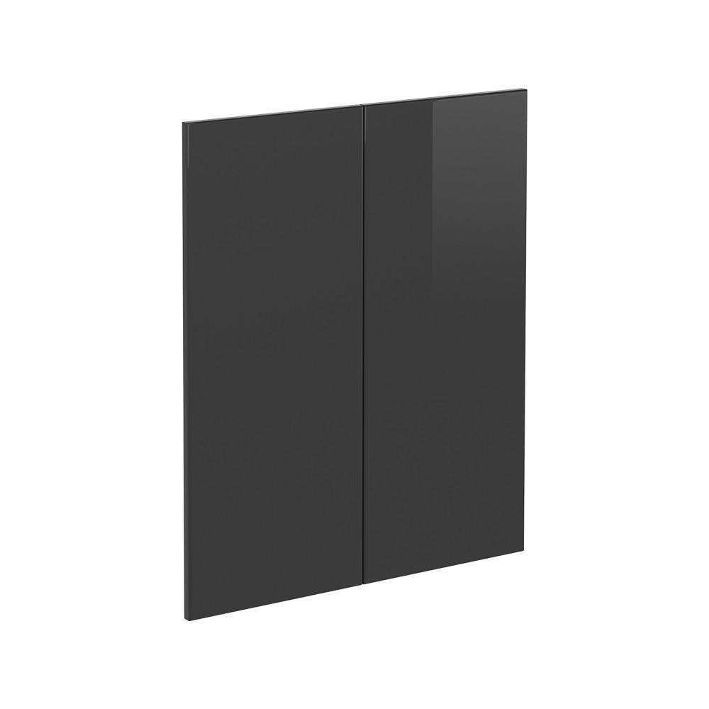 KÖKSFRONT R-Line Antracit högblank 59.2x71.3 cm möbelfront för underskåp Svart högglans 71.3/59.2/1.6 cm