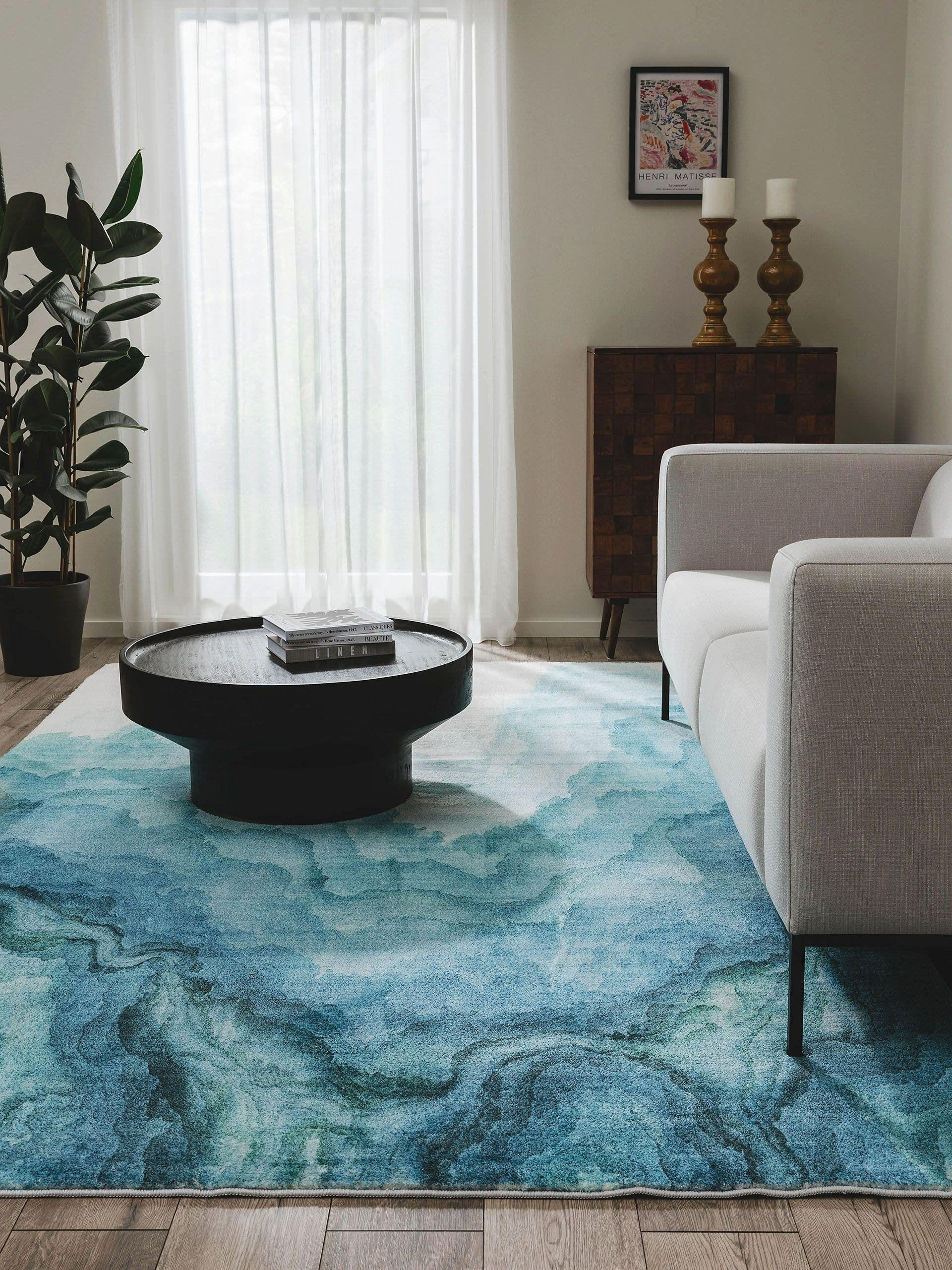 TEPPICH Mara Blau 200x300 cm - Blau, Textil (200/300cm) - benuta Pop
