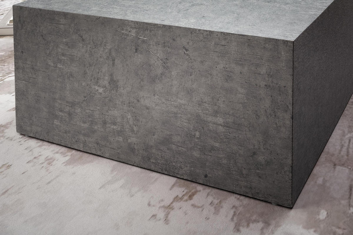 COUCHTISCH Würfelform in Beton-Optik – minimalistisches Design, Grau 60x60x30 cm - Grau, Holzwerkstoff (60/60/30cm) - KADIMA DESIGN