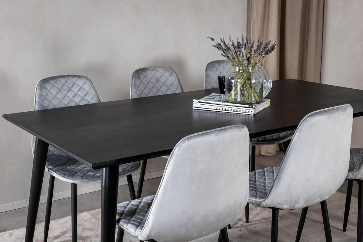 TISCHGRUPPE Grau - Grau, Holzwerkstoff (90/75/180cm) - ebuy24