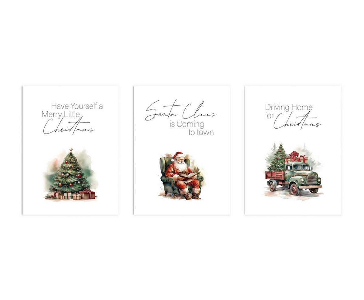 BILDERSET 3er-Set 30x40 cm Weihnachten Sprüche - Beige, Kunststoff (30/40/2cm) - artissimo