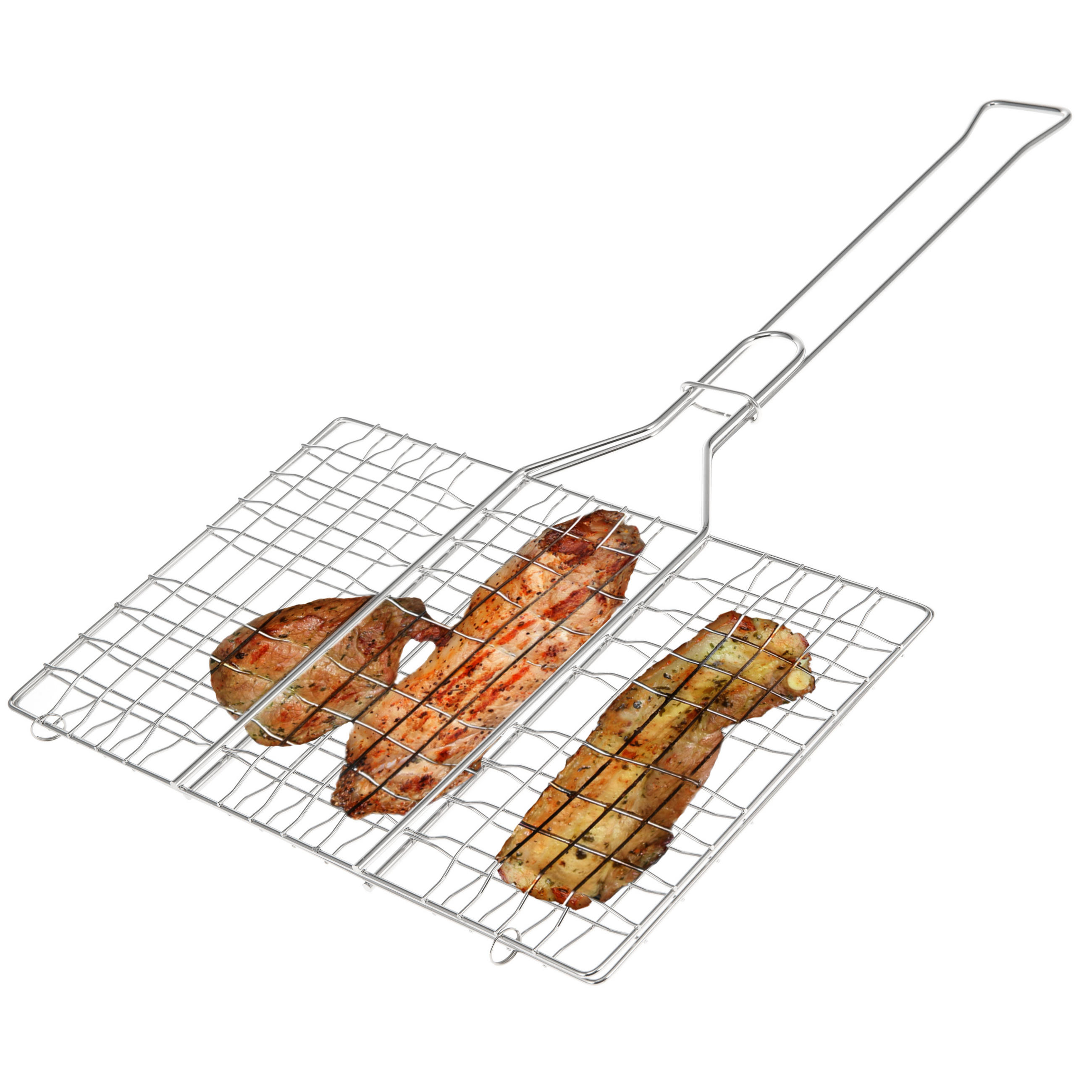 GRILLGUTWENDER, silber, Edelstahl - Edelstahlfarben, Metall (34/4/56.3cm) - bremermann