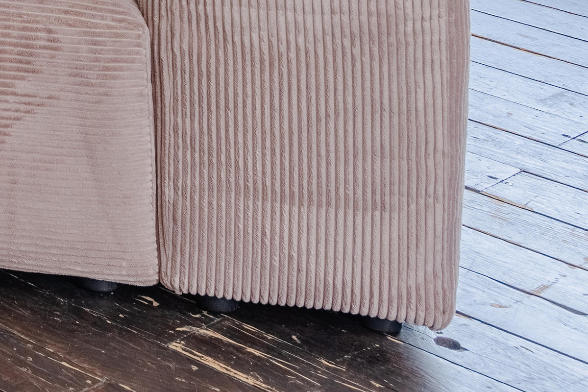 SESSEL MIA Taupe Cord - Taupe/Schwarz, Kunststoff/Textil (120/72/120cm) - KAWOLA