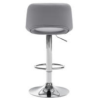 BARHOCKER Campus Kunstleder chrom grau - Chromfarben/Grau, Kunststoff/Metall (42/107/46cm) - TPFLiving