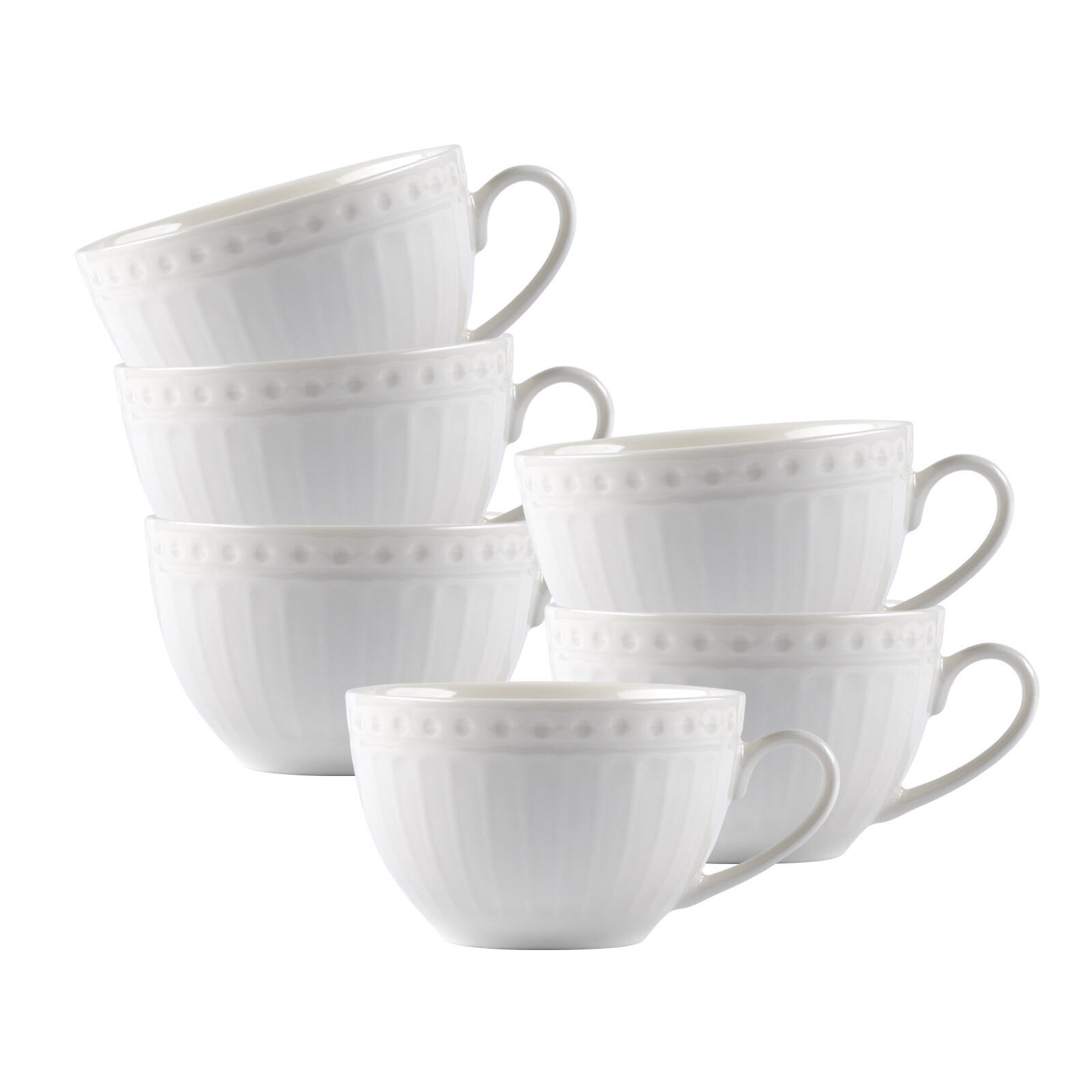 KAFFEETASSEN Sofia weiß 220 ml 6er Set - Weiß, Keramik (0.22L) - Ritzenhoff Breker