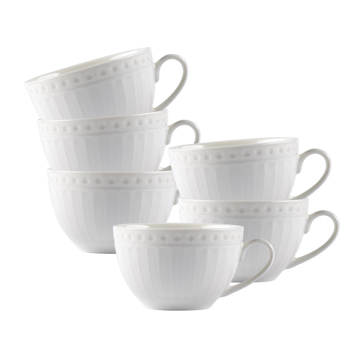 KAFFEETASSEN Sofia weiß 220 ml 6er Set - Weiß, Keramik (0.22L) - Ritzenhoff Breker