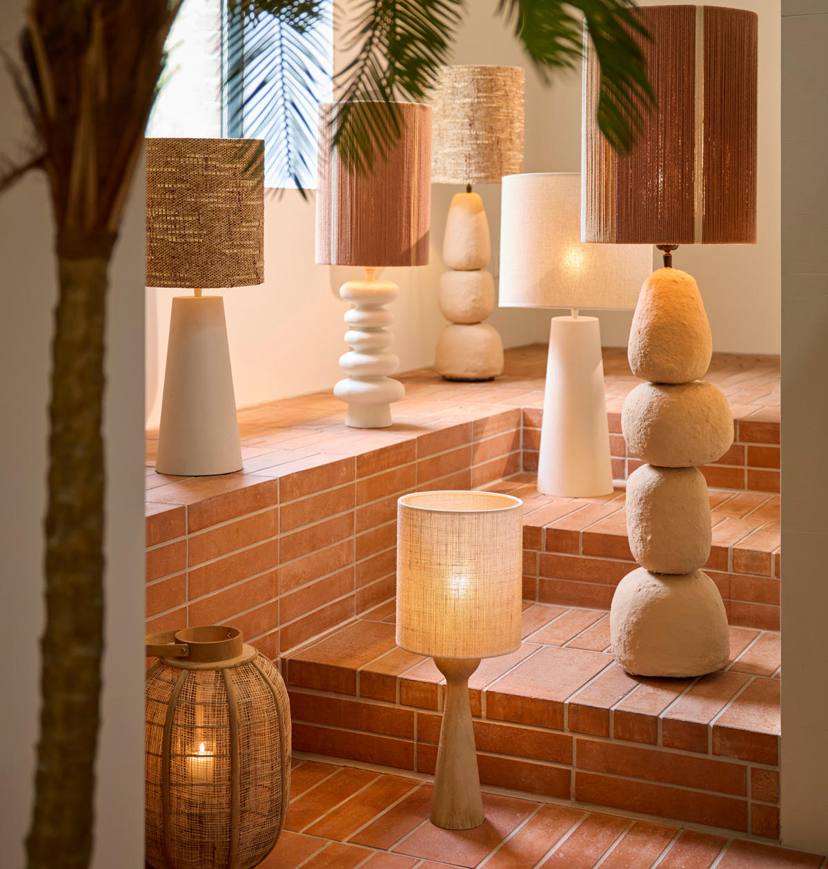 LAMPENFUSS Yelos Weiß Ø16,5/35 cm - Beige, Metall (16.5/16.5/35cm) - Light & Living