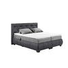 BOXSPRINGBETT 180x200 – Motorfunktion, 7-Zonen-Tonnentaschen-Federkernmatratze, Gel-Lux-Topper - Anthrazit/Schwarz, Holz/Kunststoff (180/200cm) - ed exciting design