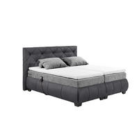 BOXSPRINGBETT 180x200 – Motorfunktion, 7-Zonen-Tonnentaschen-Federkernmatratze, Gel-Lux-Topper - Anthrazit/Schwarz, Holz/Kunststoff (180/200cm) - ed exciting design