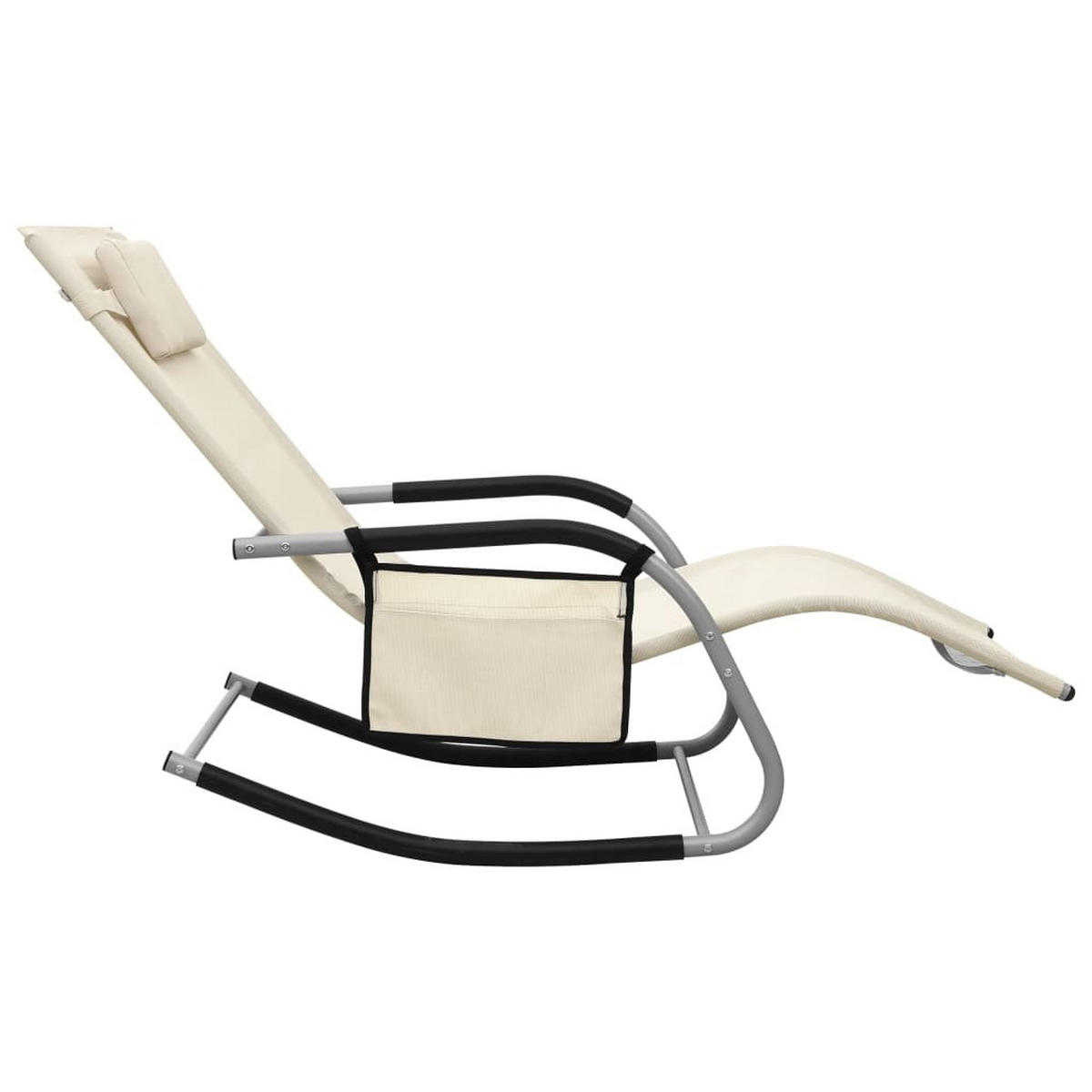 SONNENLIEGE Textilene Creme und Grau - Creme, Textil (62/88/149cm) - furnicato
