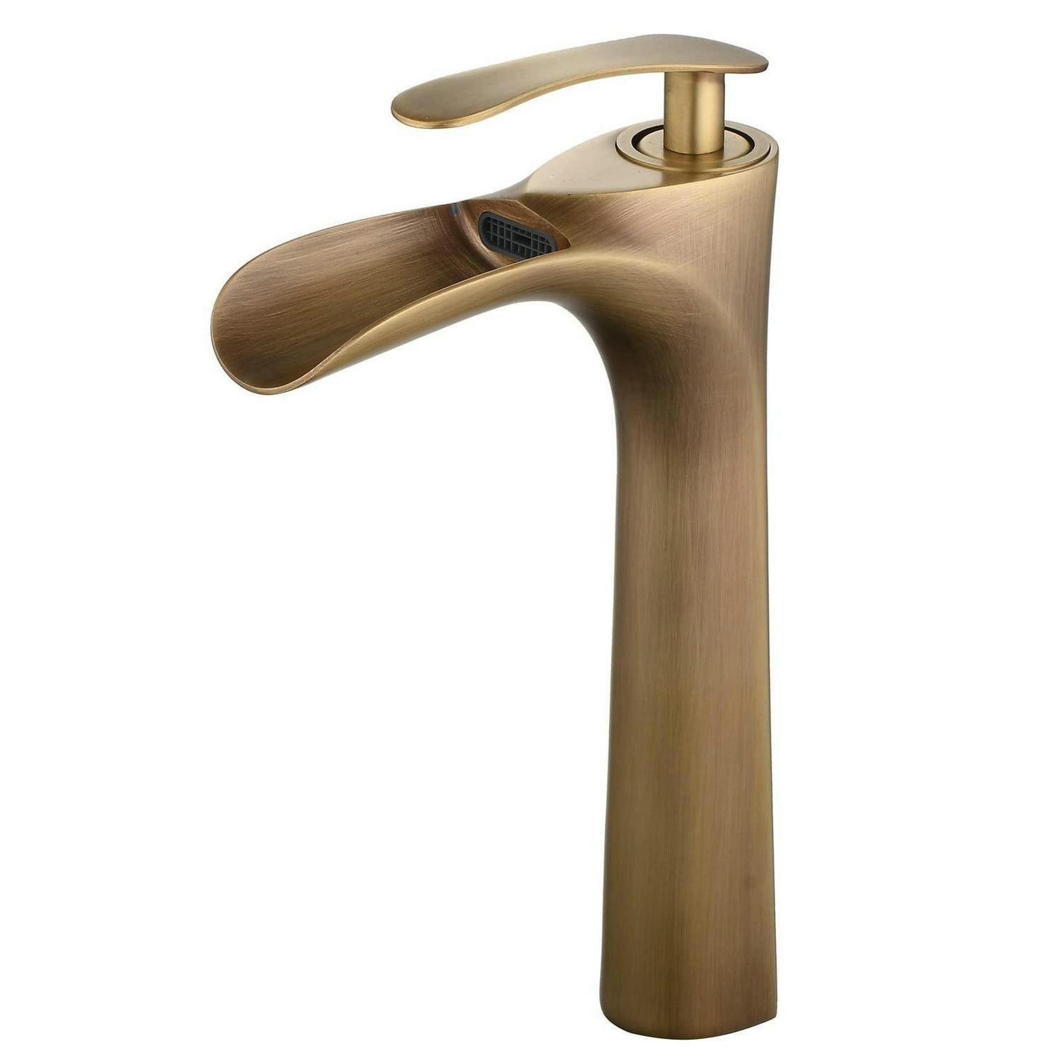 WASCHTISCHARMATUR Wasserfall Antik Messing - Bronzefarben, Metall (13/22/29cm)