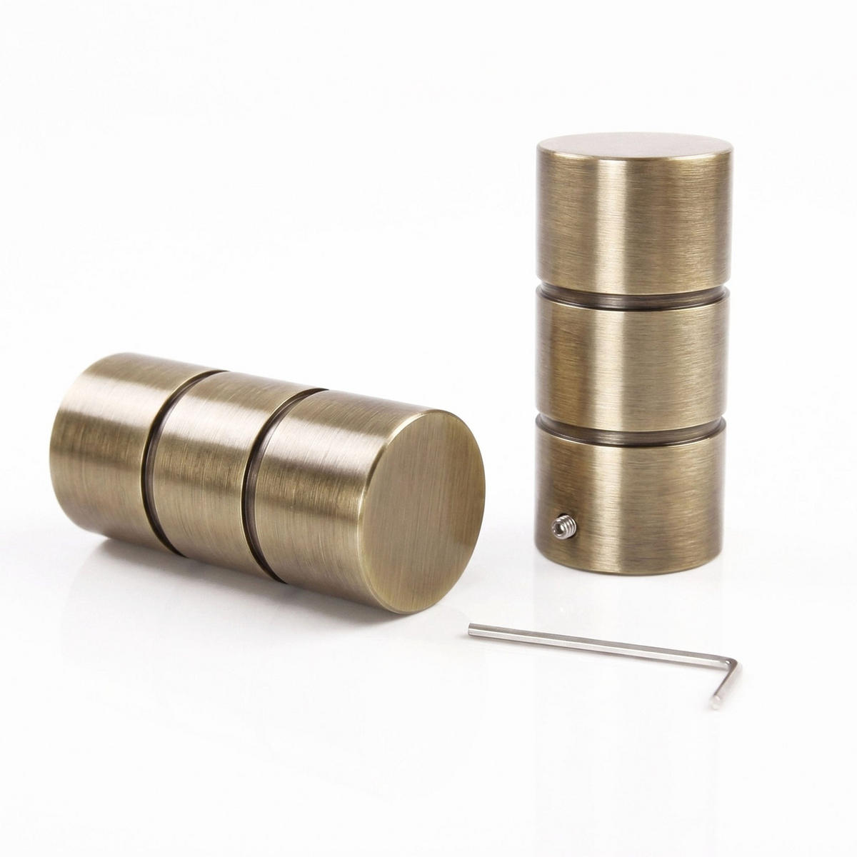 GARDINENSTANGE 1-Lauf Zylinder - Messingfarben, Metall (270cm) - Deco-Raum