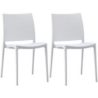 STÜHLE Merle - 2er Set weiß - Weiß, Kunststoff (42/81/49cm) - TPFGarden