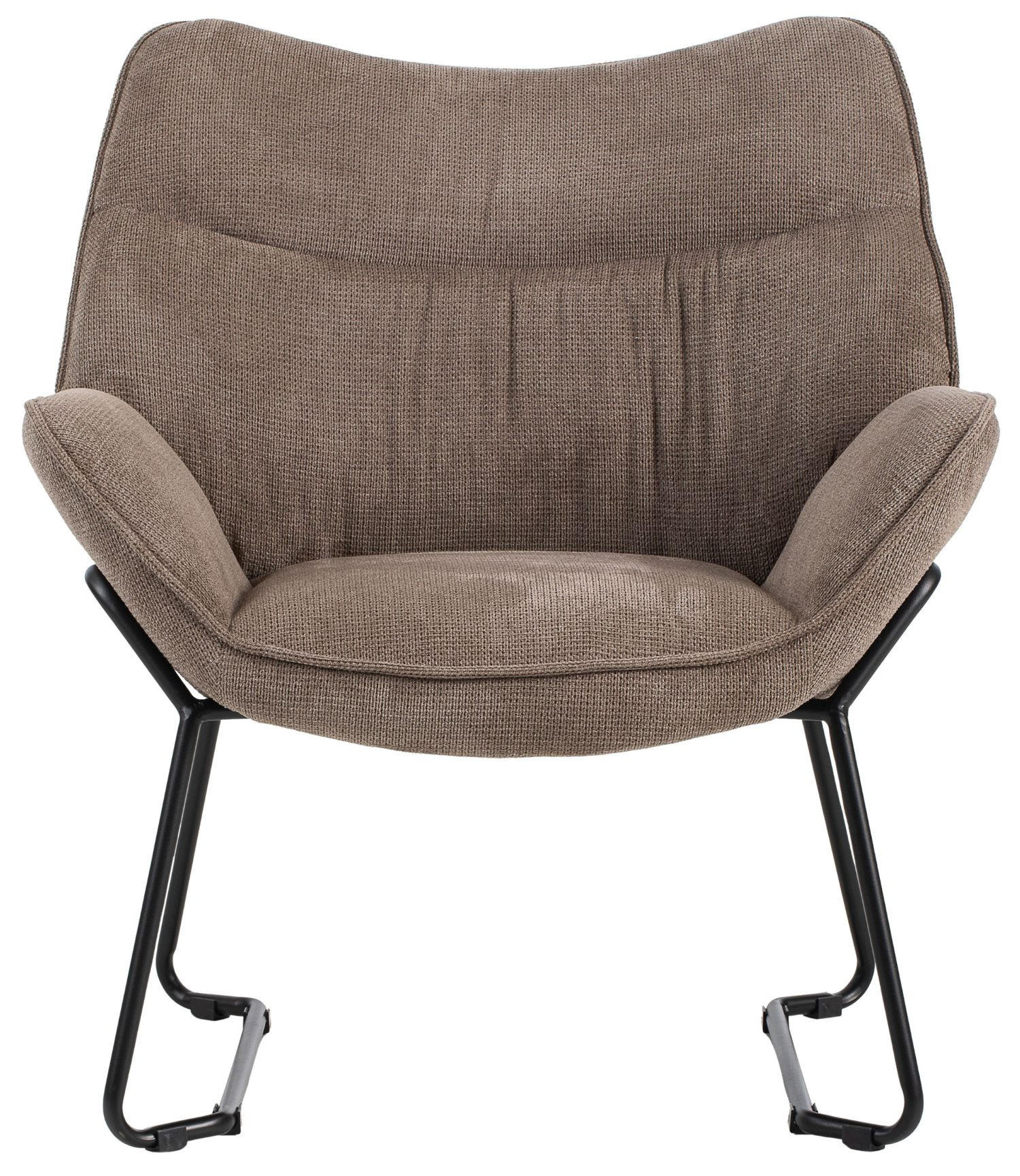 SESSEL Aliano - braun - Schwarz/Braun, Textil/Metall (67/76/73cm) - bene living