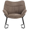 SESSEL Aliano - braun - Schwarz/Braun, Textil/Metall (67/76/73cm) - bene living