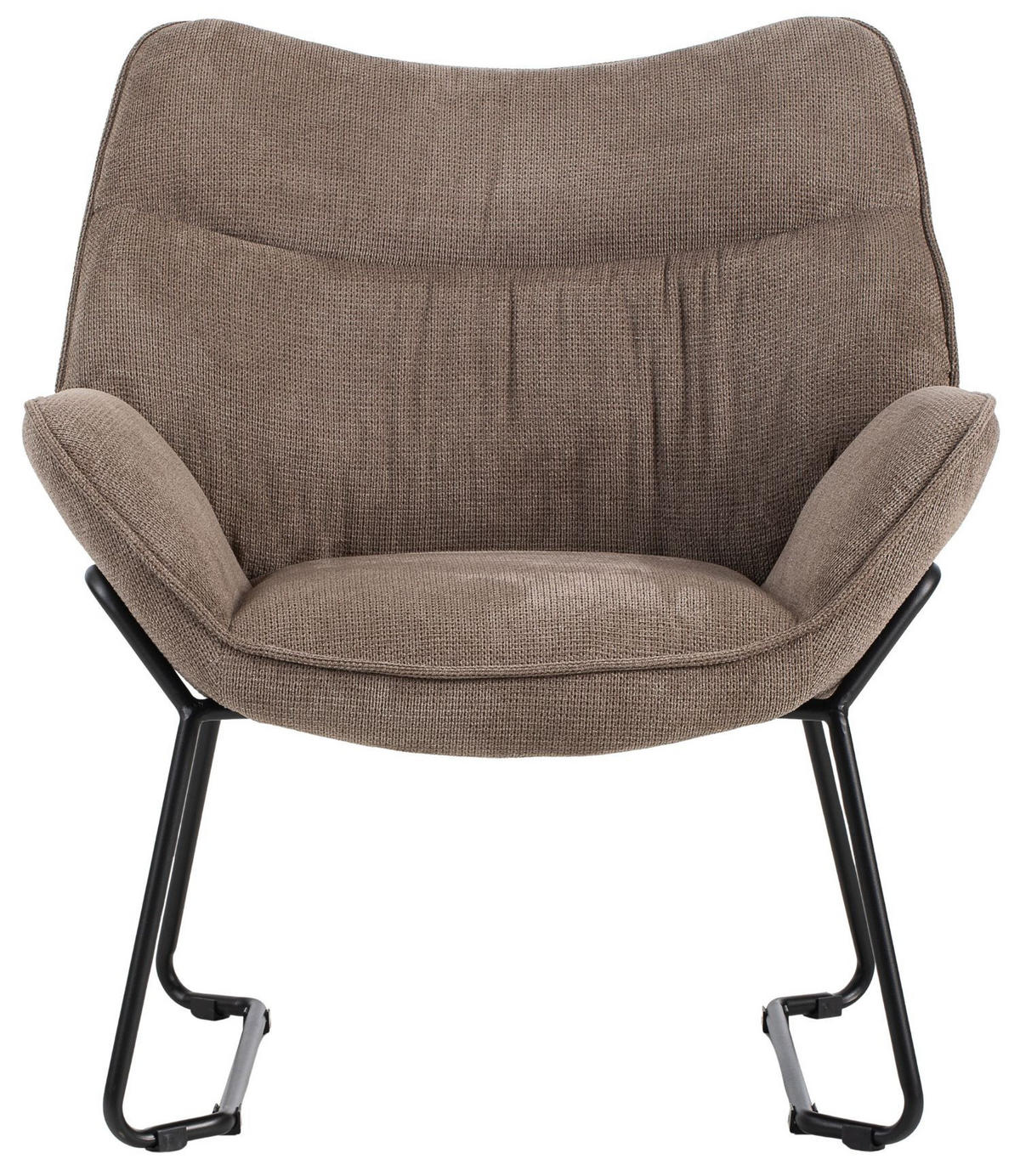 SESSEL Aliano - braun - Schwarz/Braun, Textil/Metall (67/76/73cm) - bene living
