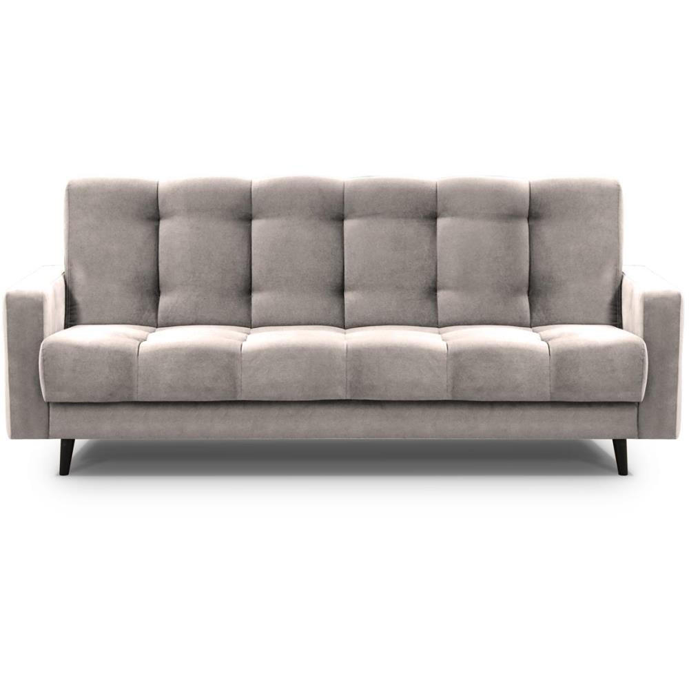 3-SITZER Schlafsofa Nancy Bis beige - Beige, Holz/Textil (220/89/93cm) - Beautysofa