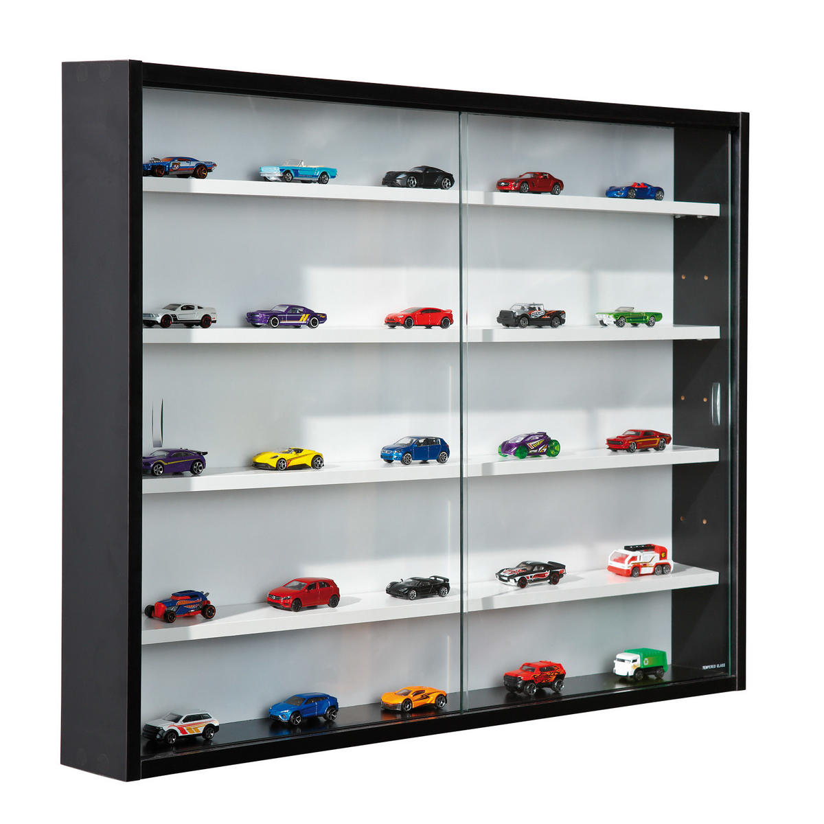 VITRINENSCHRANK Schwarz - Schwarz, Holzwerkstoff (80/60/10cm) - ebuy24
