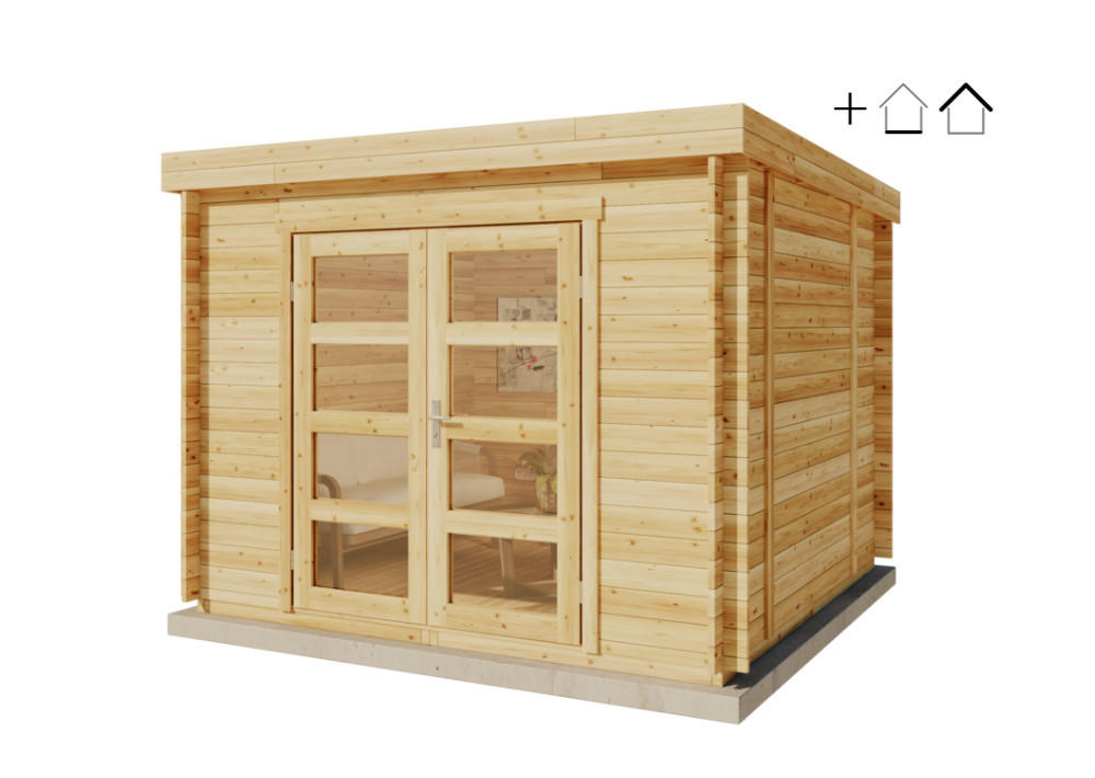 Alpholz Gartenhaus Natur 298x228x298 cm