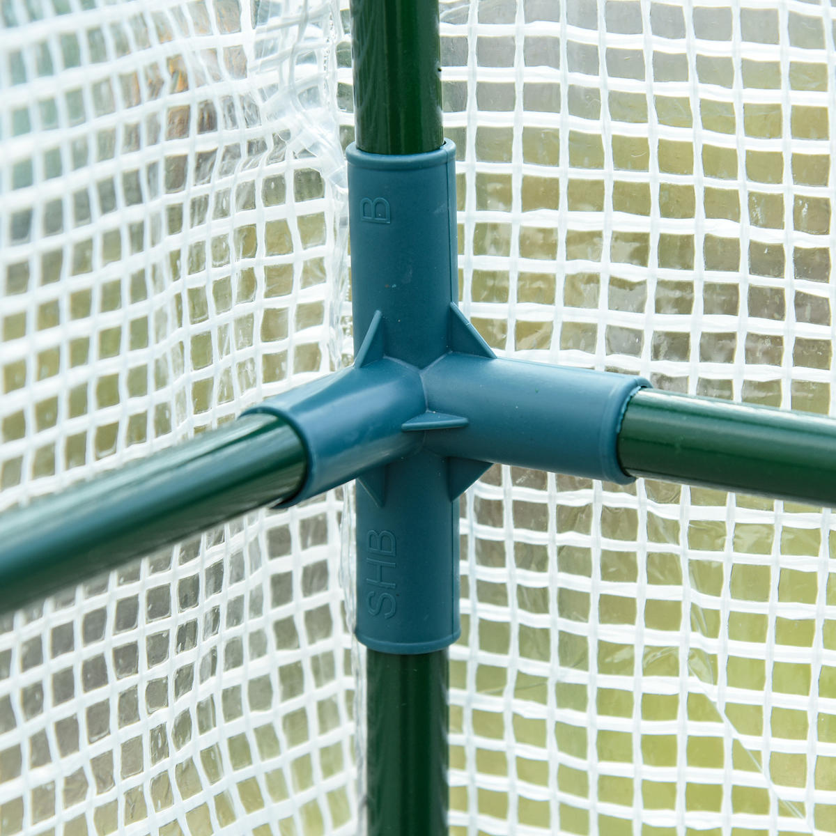 FOLIENGEWÄCHSHAUS, Weiß, Stahl, PE - Weiß, Kunststoff (100/215/200cm) - Outsunny