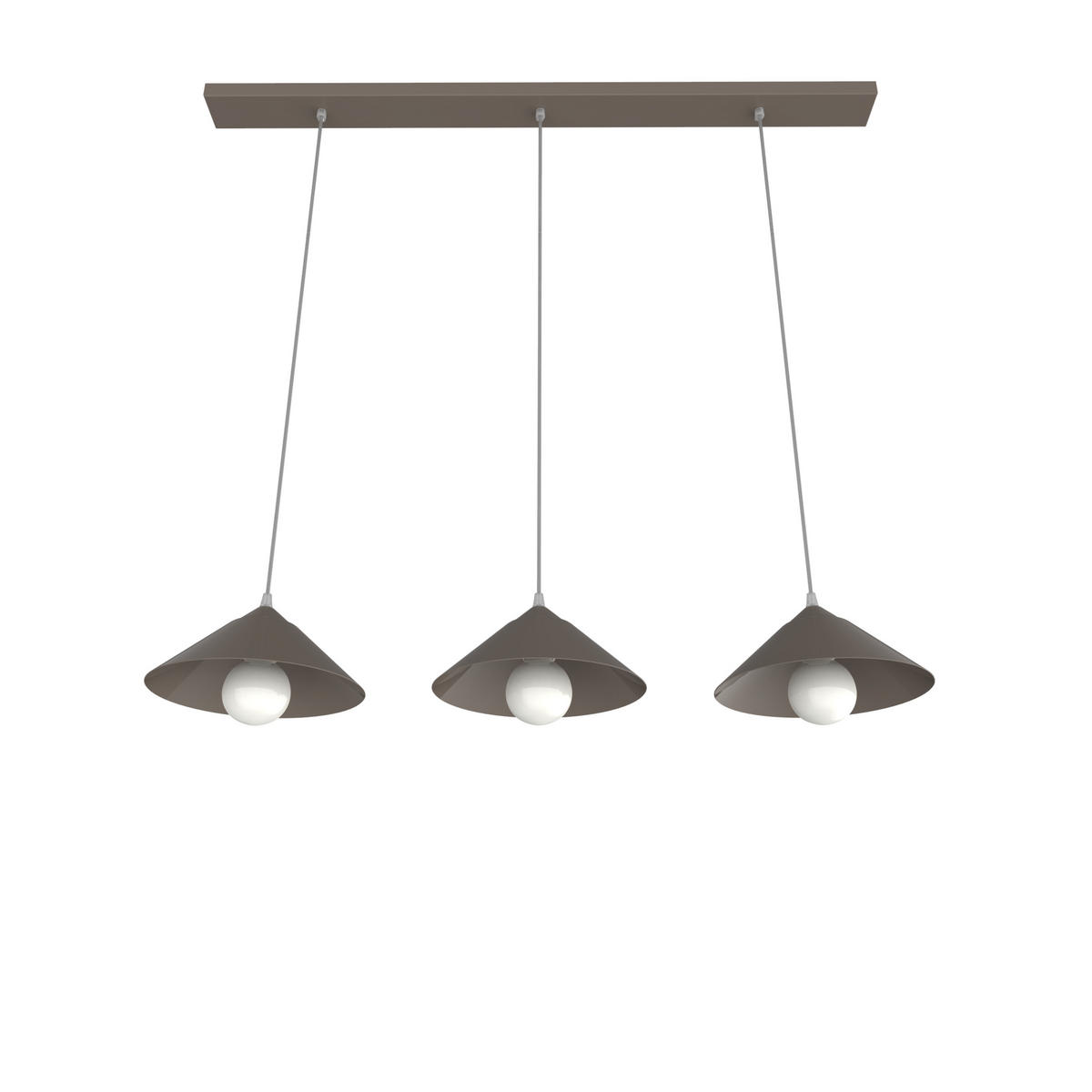 HÄNGELEUCHTE - Graubraun, Metall (25/100/120cm) - Lumicom