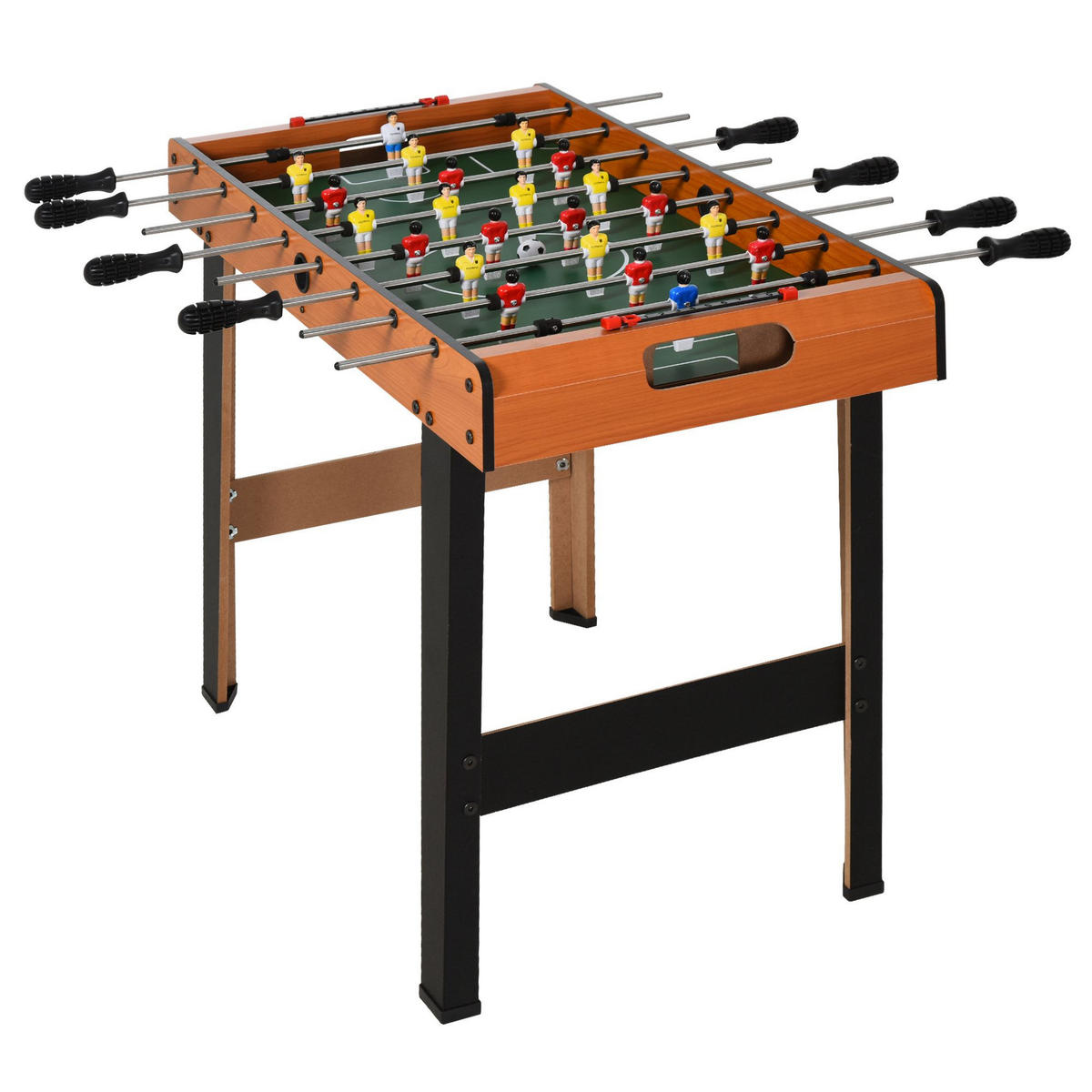 TISCHKICKER DE-10686 mit Edelstahlstangen & kompakten Maßen Schwarz - Naturfarben, Holzwerkstoff (40/84.5cm) - ComfortXL