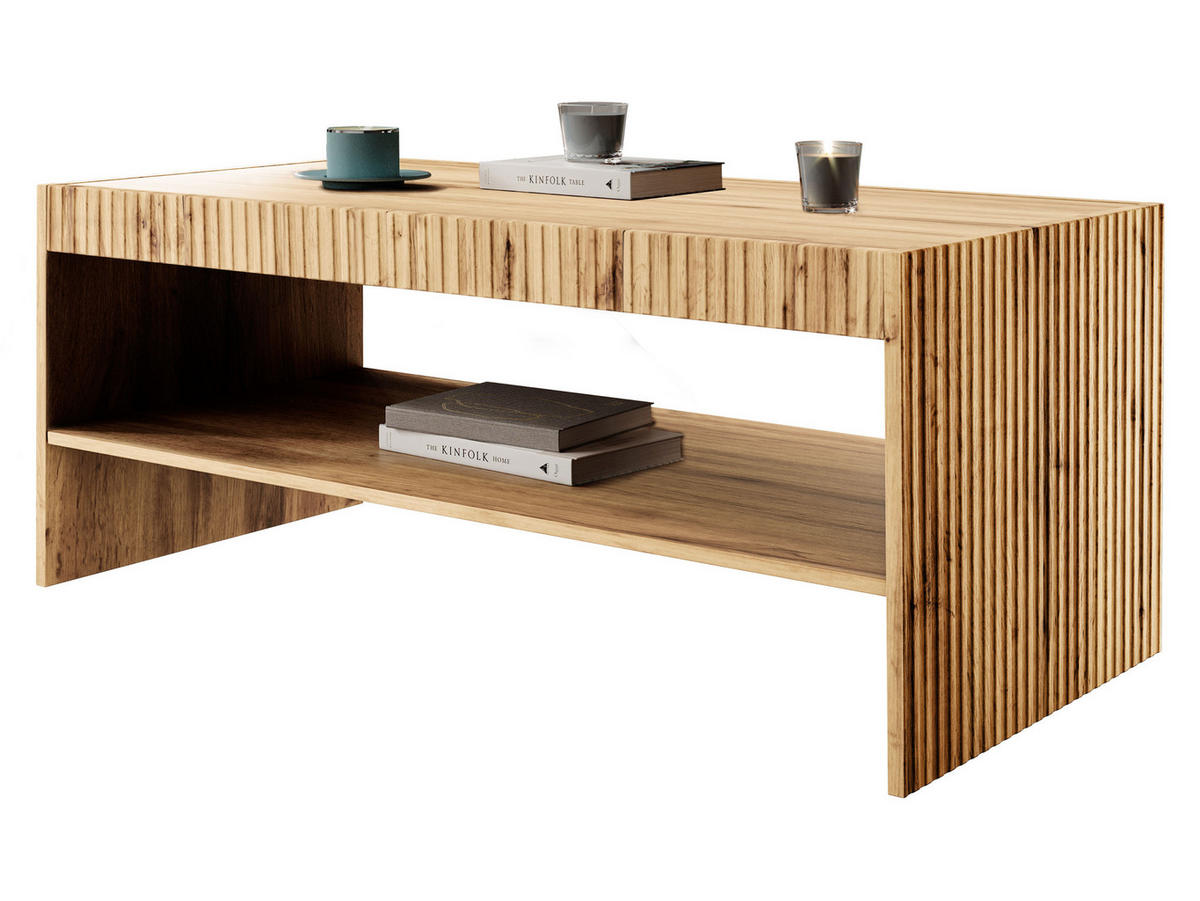 COUCHTISCH Vamos - Schwarz/Braun, Holzwerkstoff (57/120/51cm) - MIRJAN24