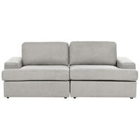 3-SITZER-SOFA hellgrau Alla - Grau, Textil (208/86/112cm) - Beliani