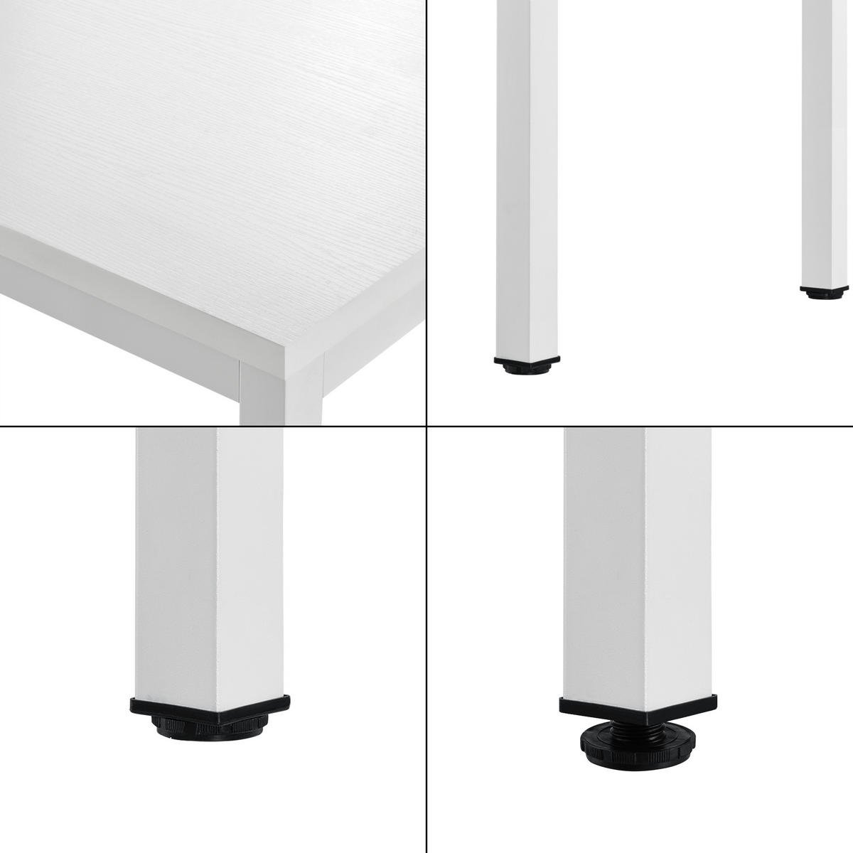 SCHREIBTISCH Odense - Weiß, Holzwerkstoff/Metall (60/120/75cm) - [en.casa]