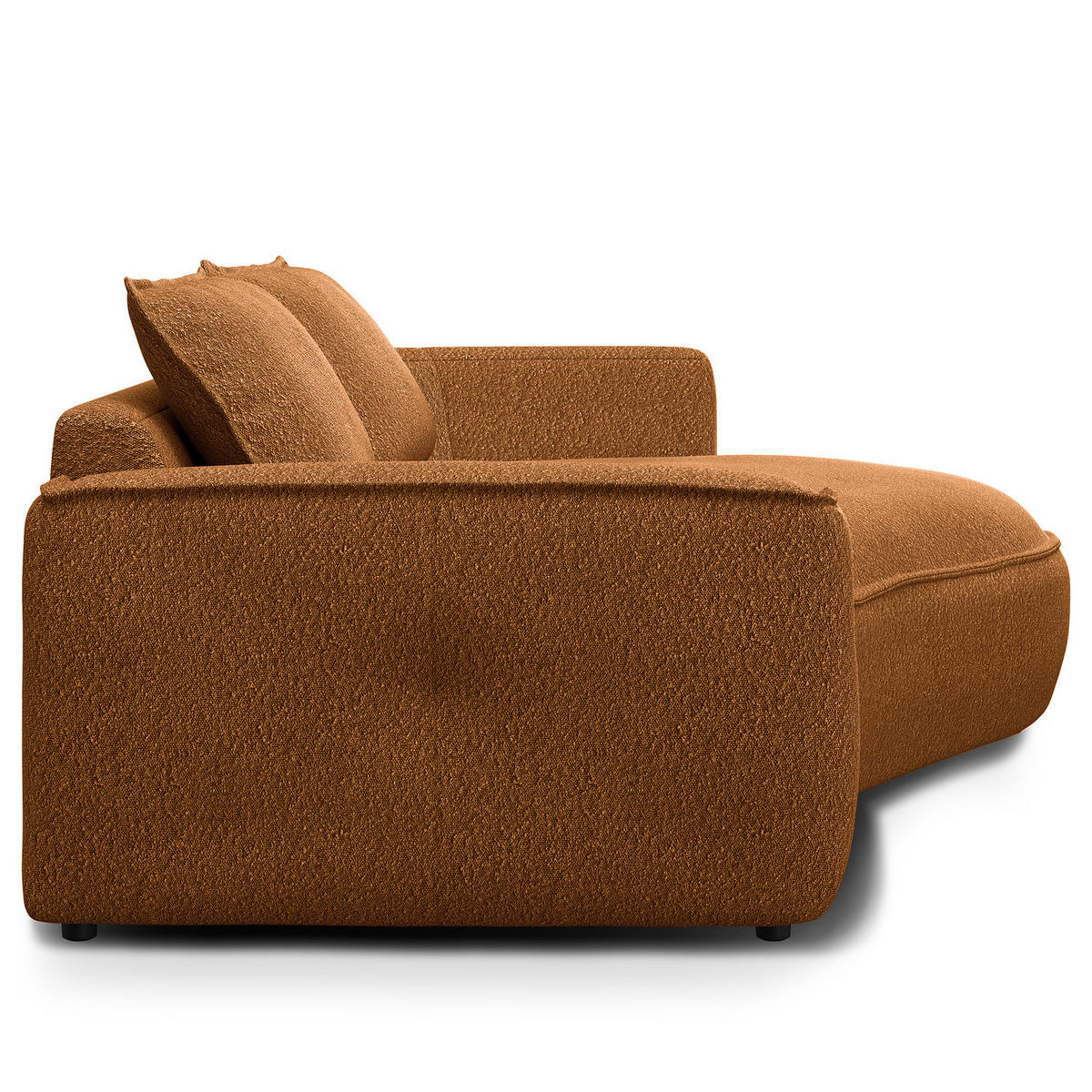 2,5-SITZER SOFA - Beige/Schwarz, Kunststoff/Textil (217/82/146cm) - home24