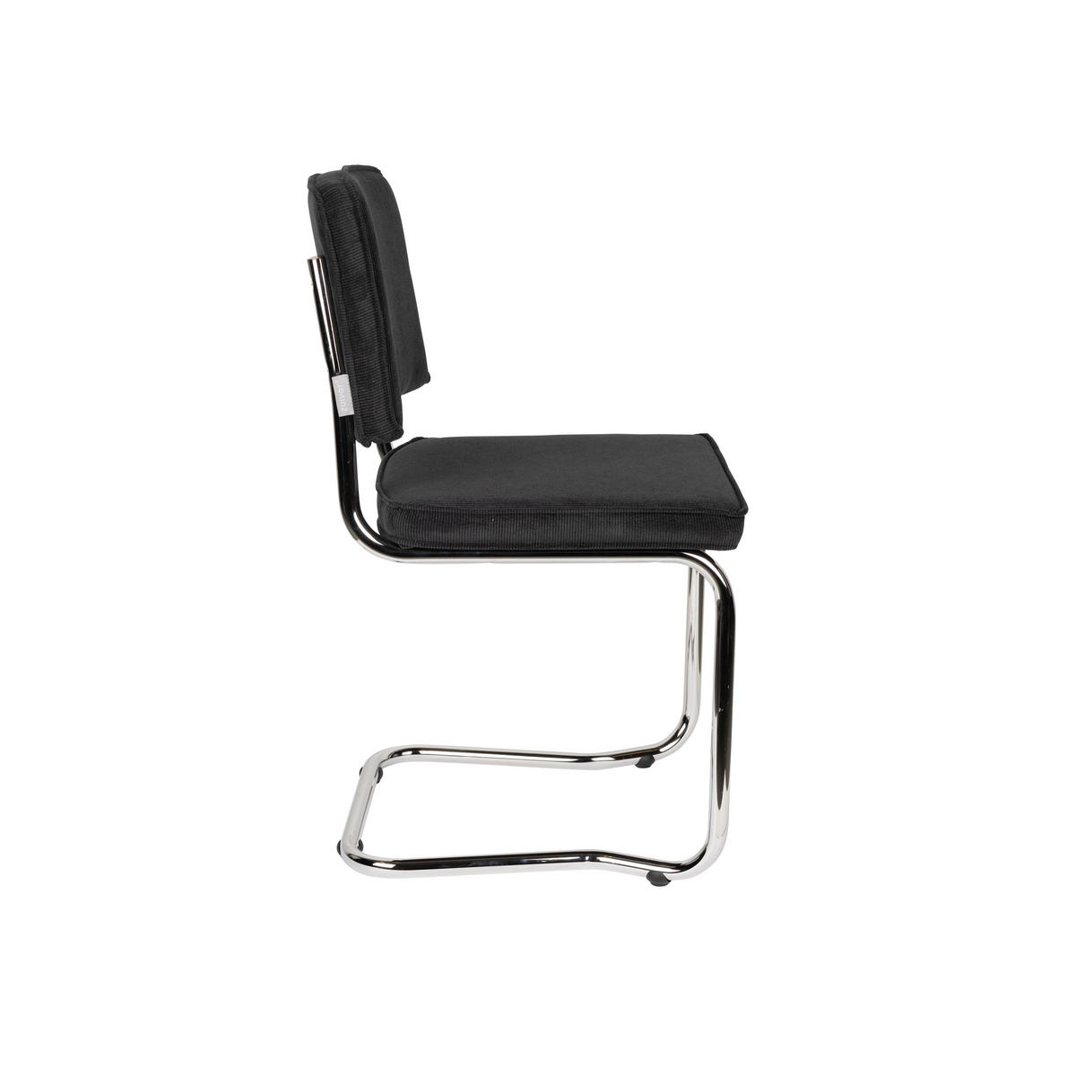 ESSZIMMERSTUHL Ridge Kink Rib Schwarz - 2 er Set - Schwarz, Textil (48/85/50cm) - Zuiver