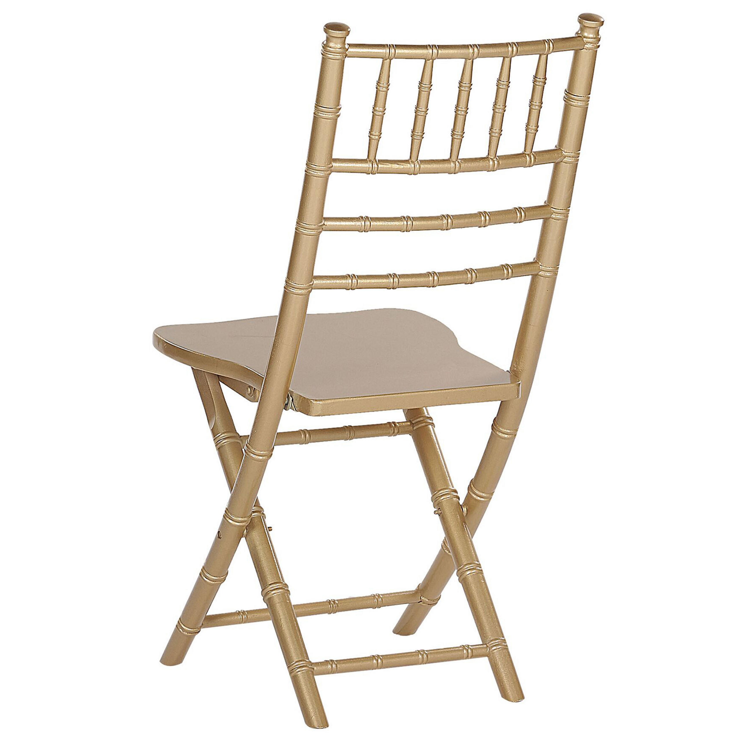 ESSZIMMERSTUHL 4er-Set Massivholz Gold Machias - Goldfarben, Holz (39/85/40cm) - Beliani