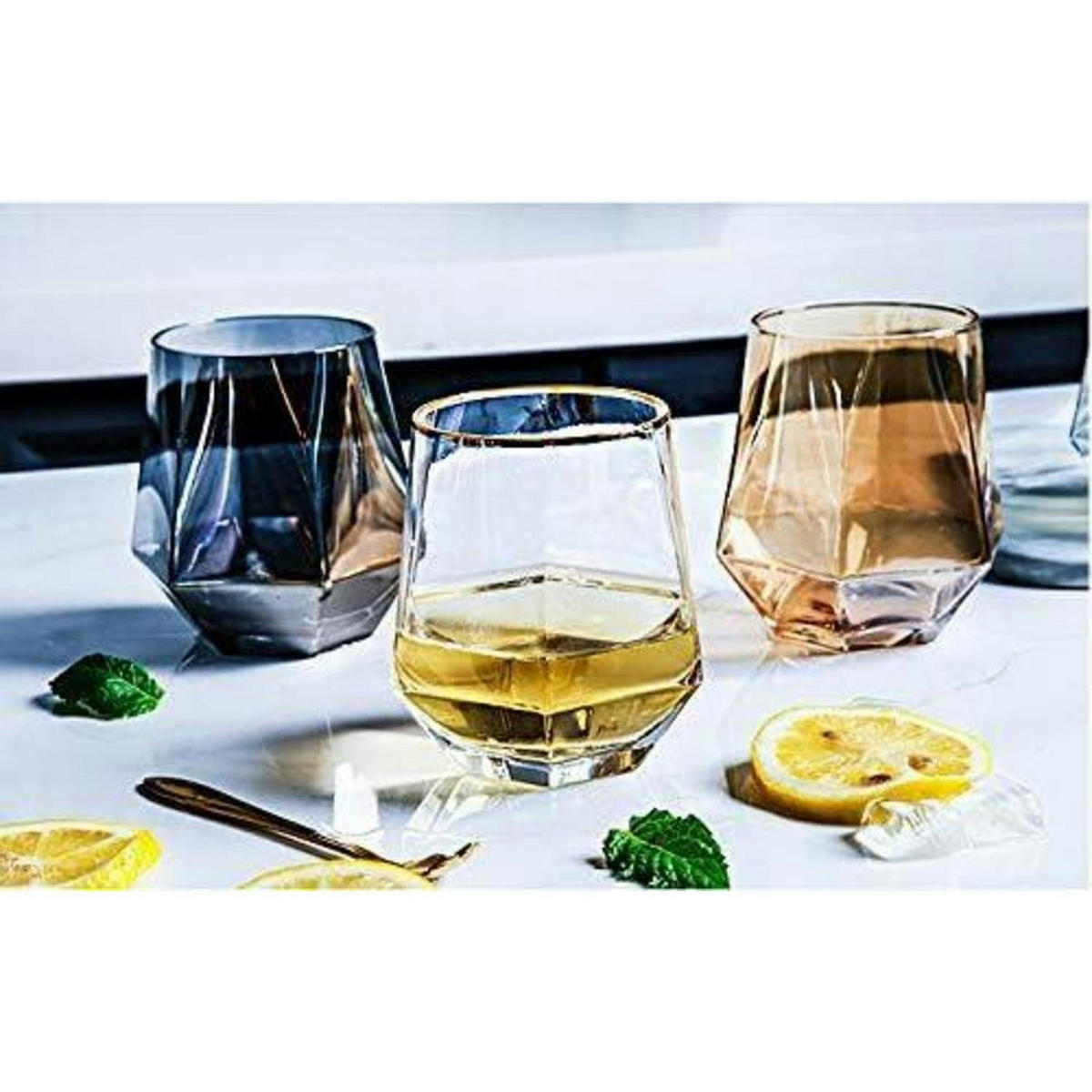 WHISKYGLÄSER 4er-Set Rauchgrau 300 ml - Transparent, Glas (0.3L)