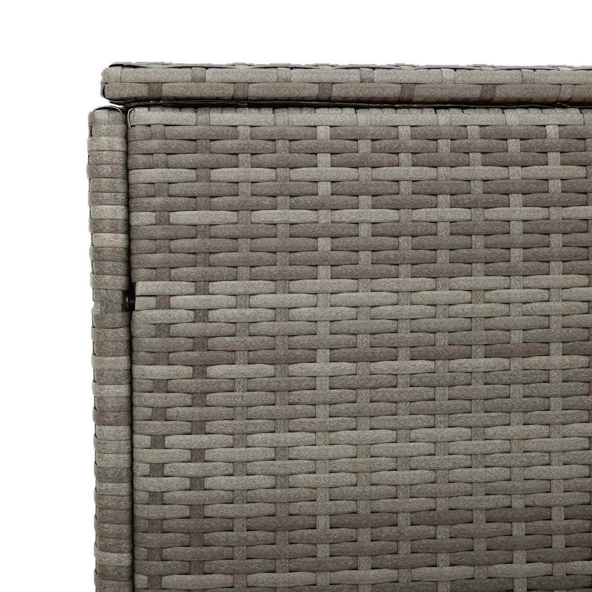 GARTEN-AUFBEWAHRUNGSBOX Grau 110/50/58 Cm Poly Rattan - Grau, Kunststoff (50/58/110cm) - vidaXL