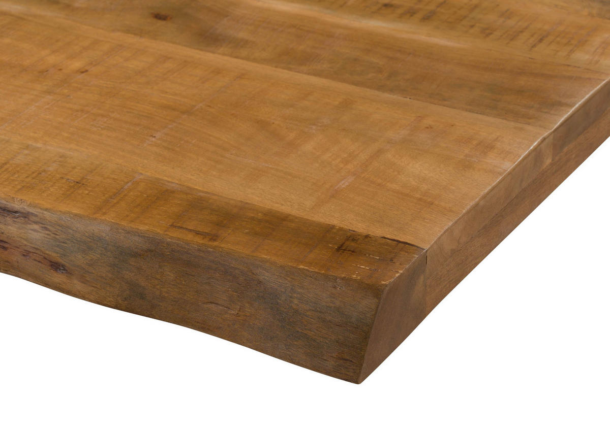 BAUMTISCH Mango 220x100x76 natur lackiert / A-Gestell anthrazit matt FREEFORM 5 - Braun, Holz (100/220/76cm) - Massivmoebel24