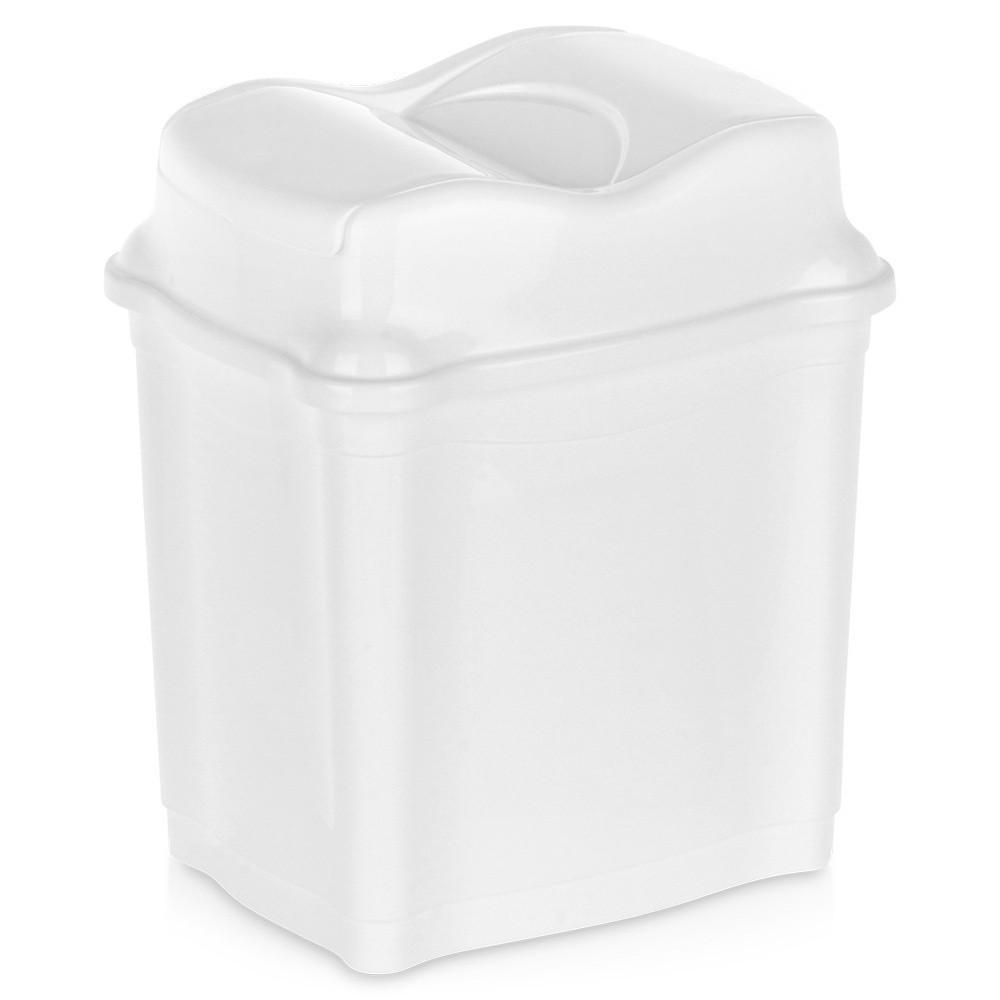 ABFALLEIMER, Kunststoff, weiß, 5 l - Weiß, Kunststoff (18/24/18cm) - Orion 