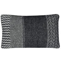 WOLLKISSEN Uptown schwarzes Rechteck 35x60 - Schwarz, Textil (60/35/12cm) - Malagoon