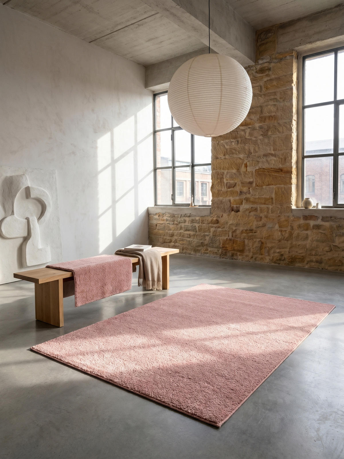 TEPPICH Wohnzimmer Einfarbig Pflegeleicht Waschbar OEKO-TEX Rosa 200x290 cm Schadstoffgeprüft – MAIN - Rosa, Textil (290/200cm) - KADIMA DESIGN