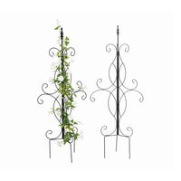 RANKHILFE - Schwarz, Metall (45/116/45cm) - Relaxdays