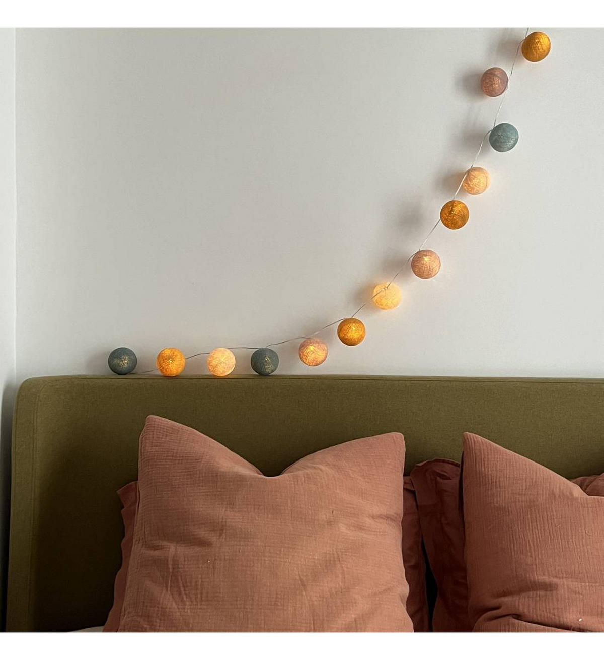 LICHTERKETTE LED Boxen - Giverny - Pastelle - Gelb, Textil (165cm) - La case du cousin paul