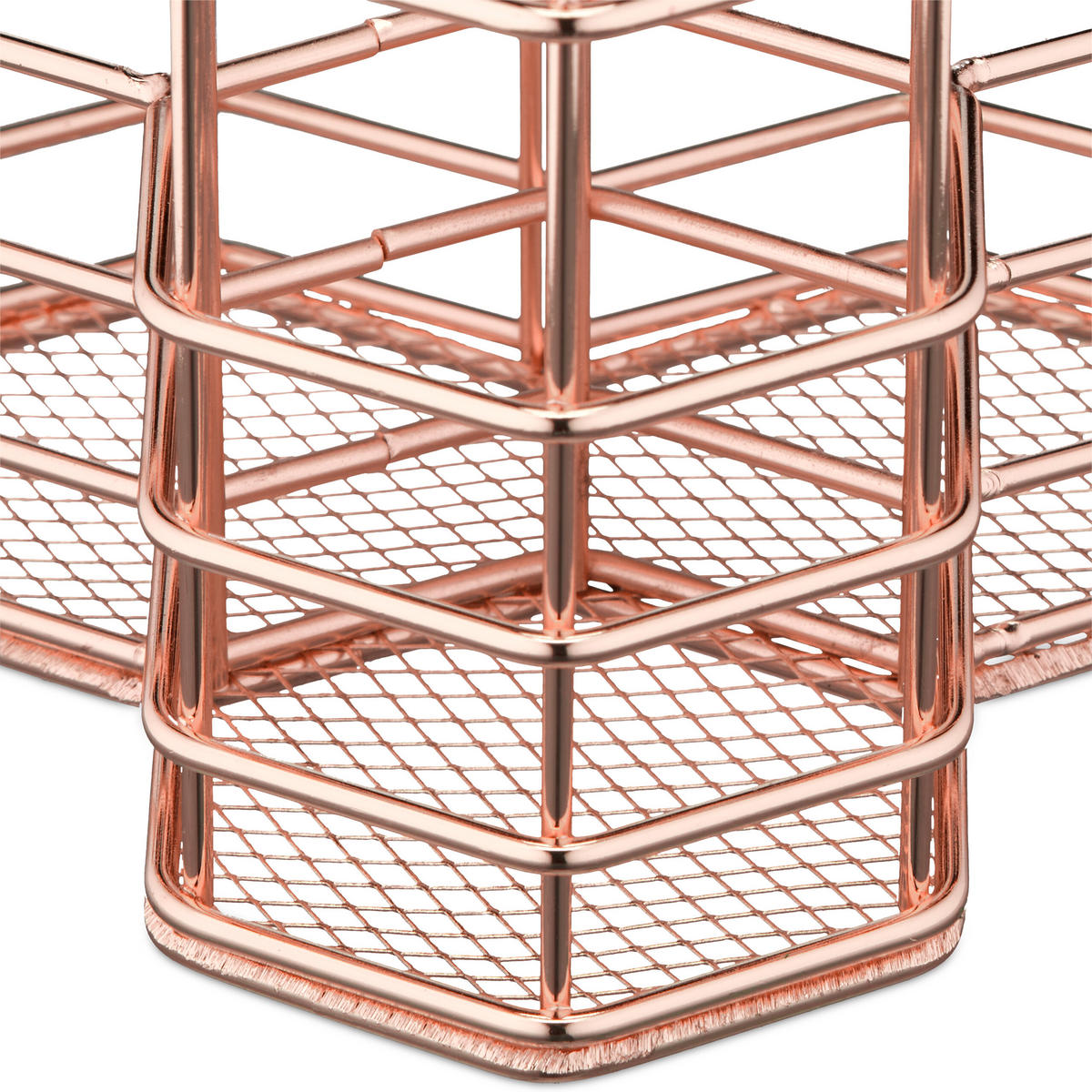 PINSELHALTER - Kupferfarben, Metall (12/12.5/12.5cm) - Relaxdays