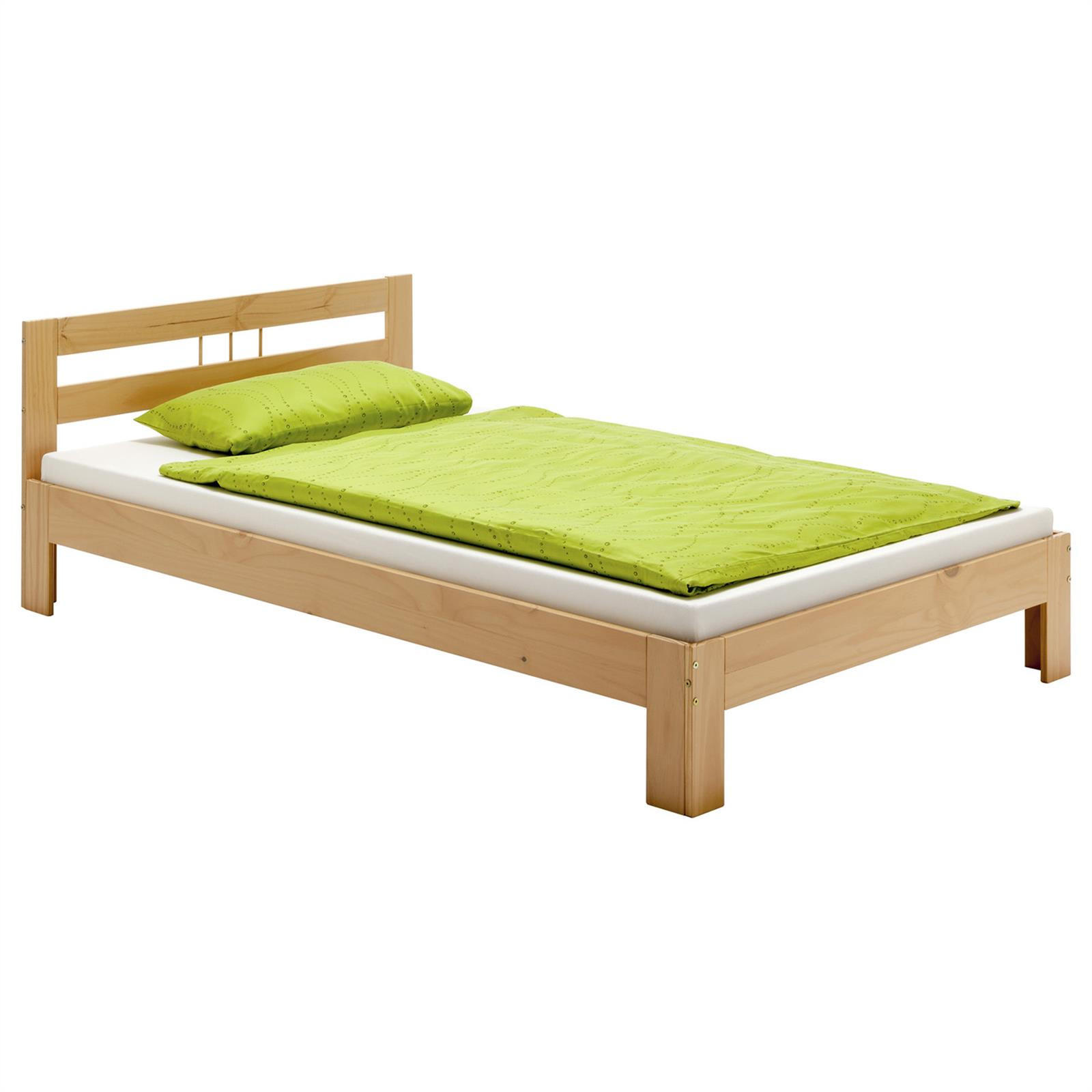 MASSIVHOLZBETT THEO 100X200 CM - Buchefarben, Holz (100/200cm) - IDIMEX