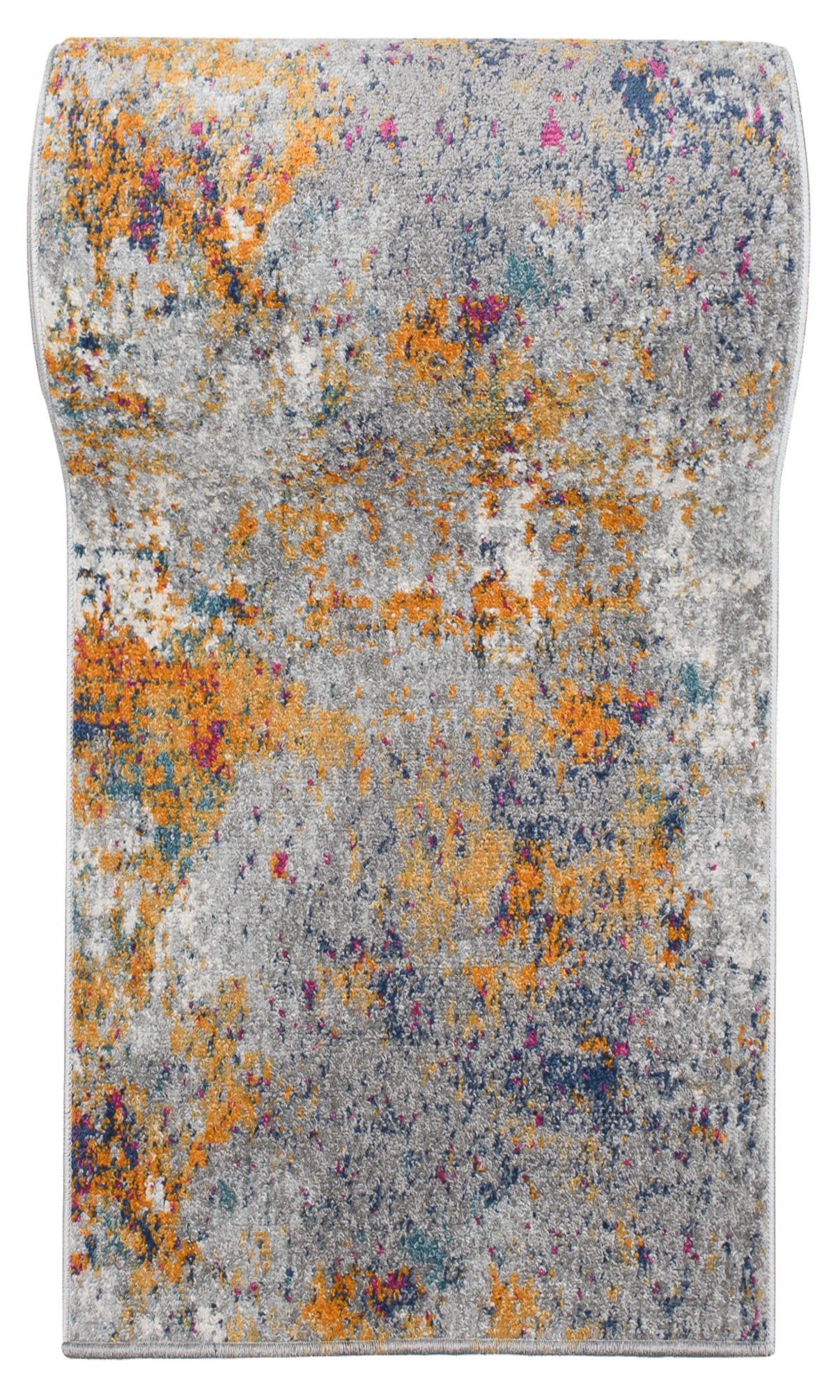 TEPPICHLÄUFER LAZUR Weiß Dunkelblau 100/1100 cm - Multicolor, Textil (100/1100cm) - Tapiso
