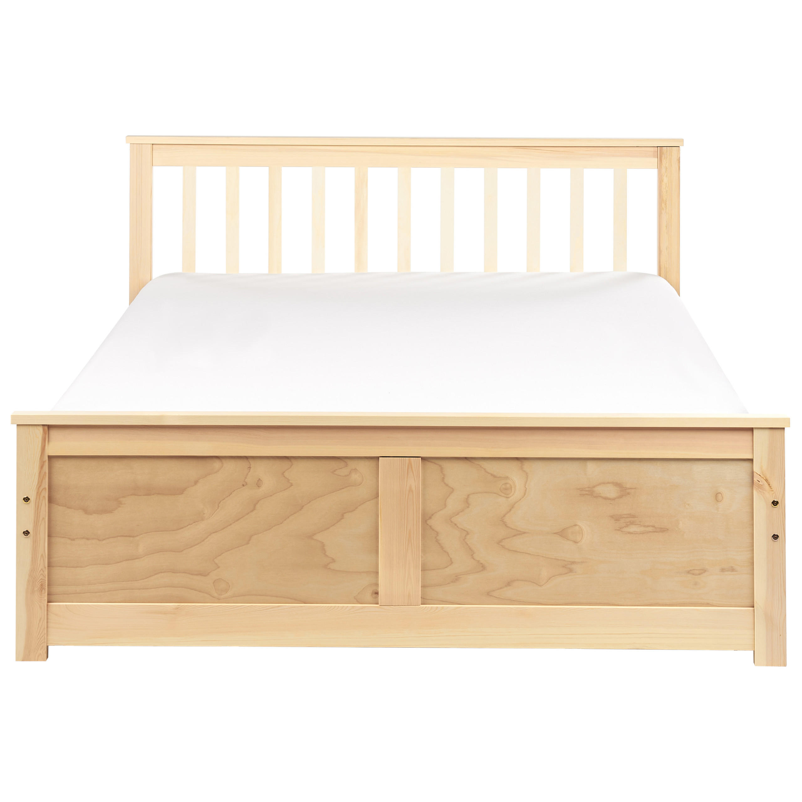 BETT mit Lattenrost 140x200 cm Heller Holzfarbton Olendon - Hellbraun, Holz (140/200cm) - Beliani