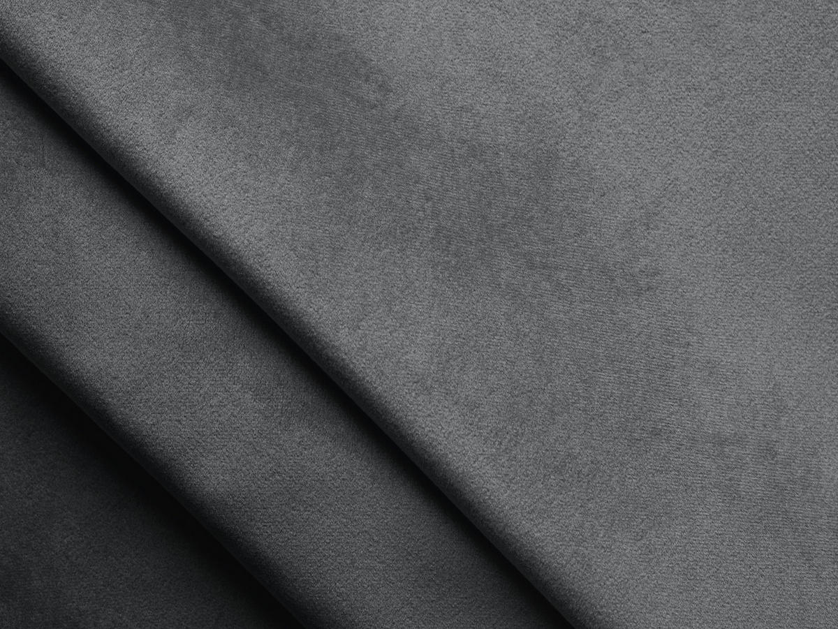 ECKSOFA Rechts Samt Stoff Grau - Dunkelgrau/Schwarz, Textil/Metall (264/160cm) - Makamii