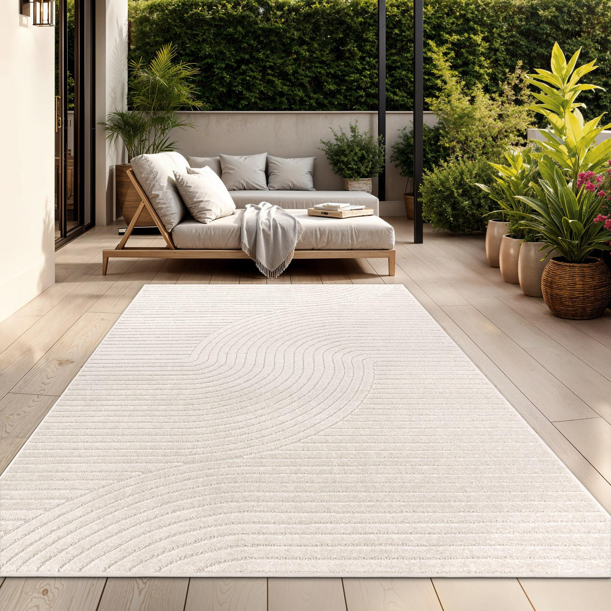 OUTDOORTEPPICH Ethno Creme 120 x 170 cm - Creme, Kunststoff (120/170cm) - TT Home