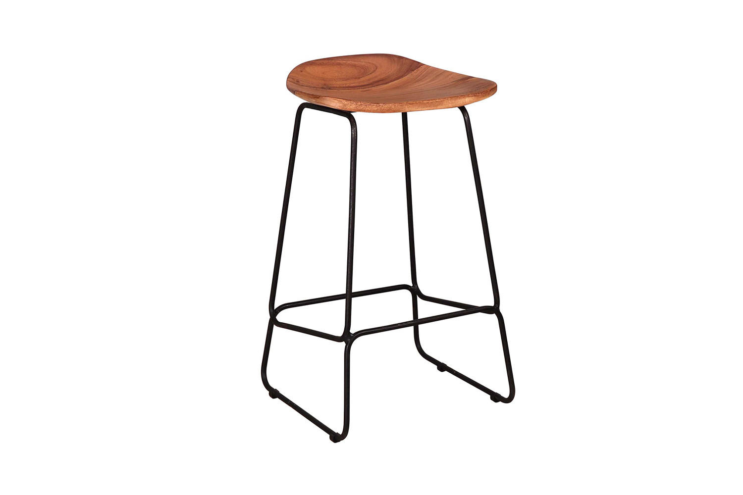 BARHOCKER LEMMY 4ER SET Braun Holz - Braun, Holz (42/73/40cm) - KAWOLA