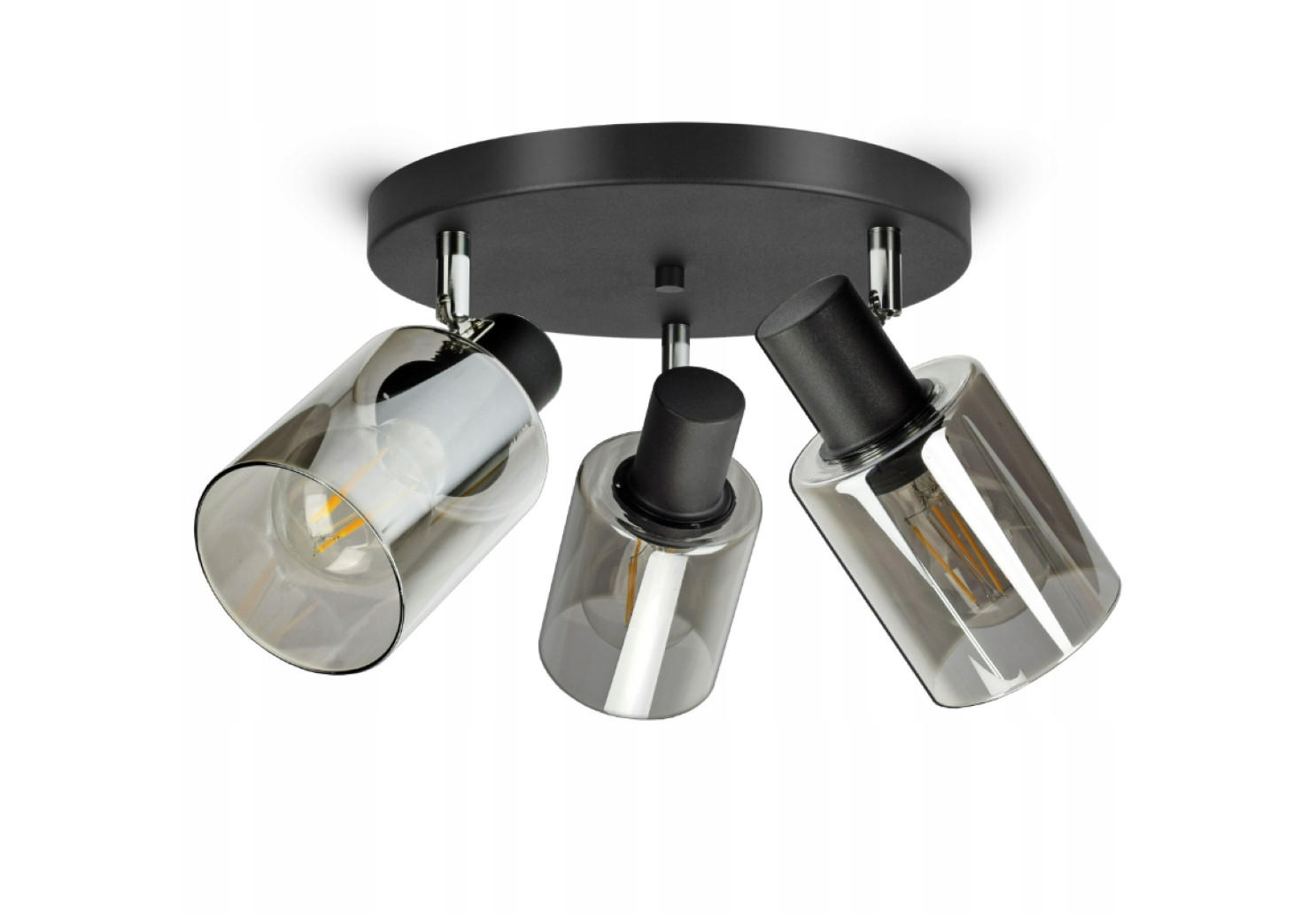 DECKENLEUCHTE TUBE - Transparent/Schwarz, Glas/Metall (8/30/22cm) - kiki design