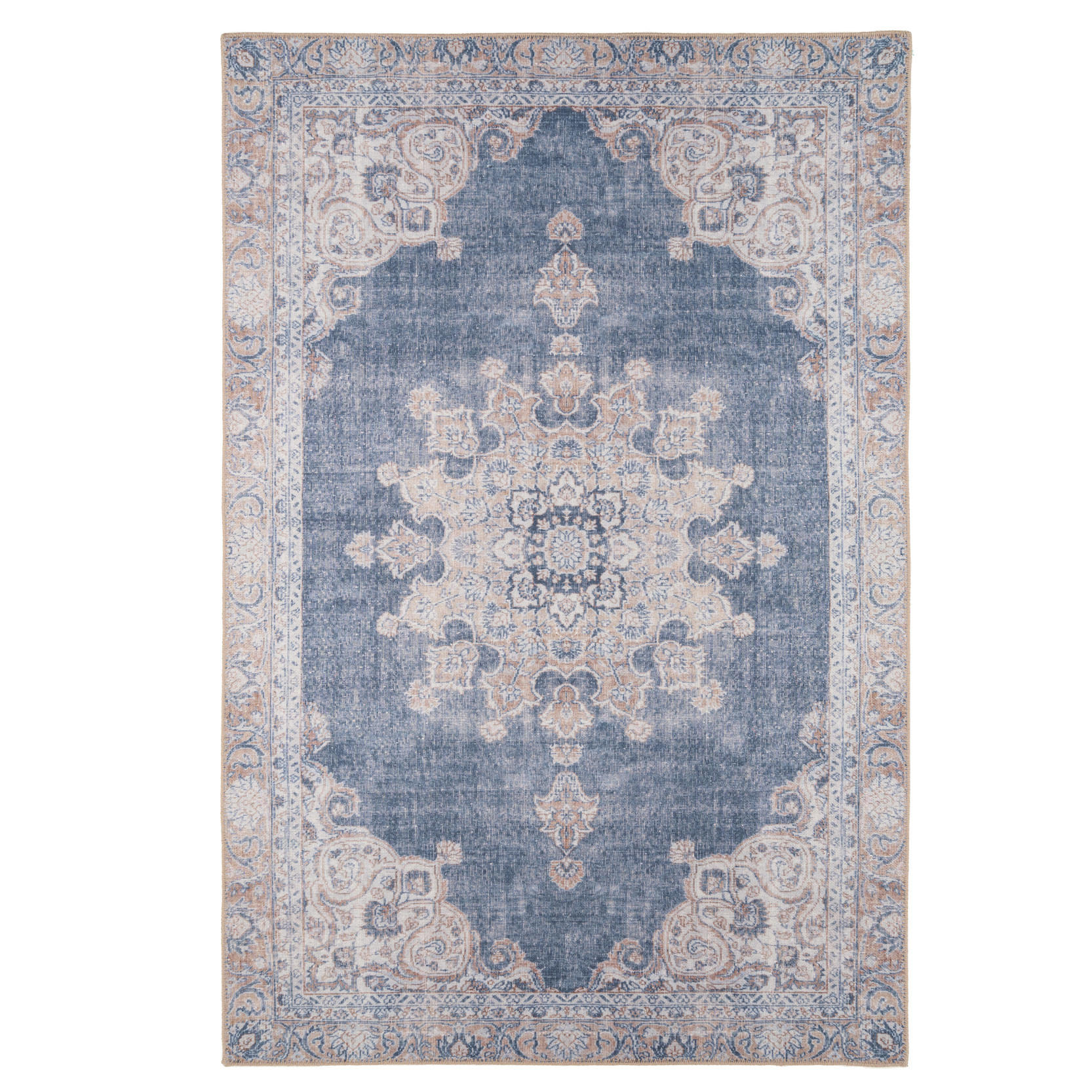 FLACHWEBETEPPICH Ballina - Blau, Textil (200/290cm) - Kukoon Rugs